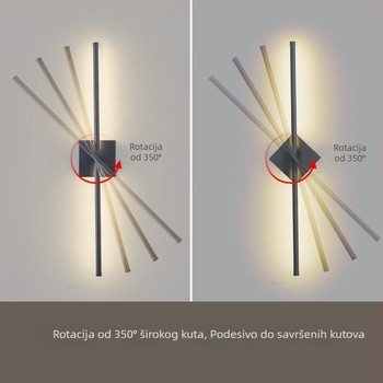 Punjiva LED zidna svjetiljka za dnevni boravak i hodnik, duga LED traka rasvjete, bežično bez žica, s daljinskim upravljačem