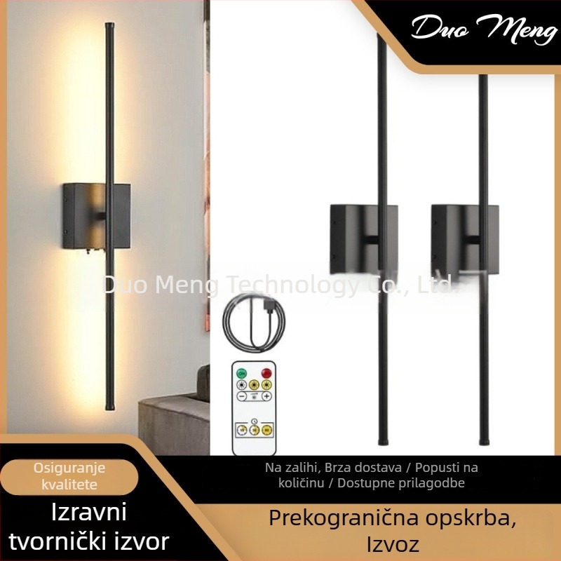 Punjiva LED zidna svjetiljka za dnevni boravak i hodnik, duga LED traka rasvjete, bežično bez žica, s daljinskim upravljačem