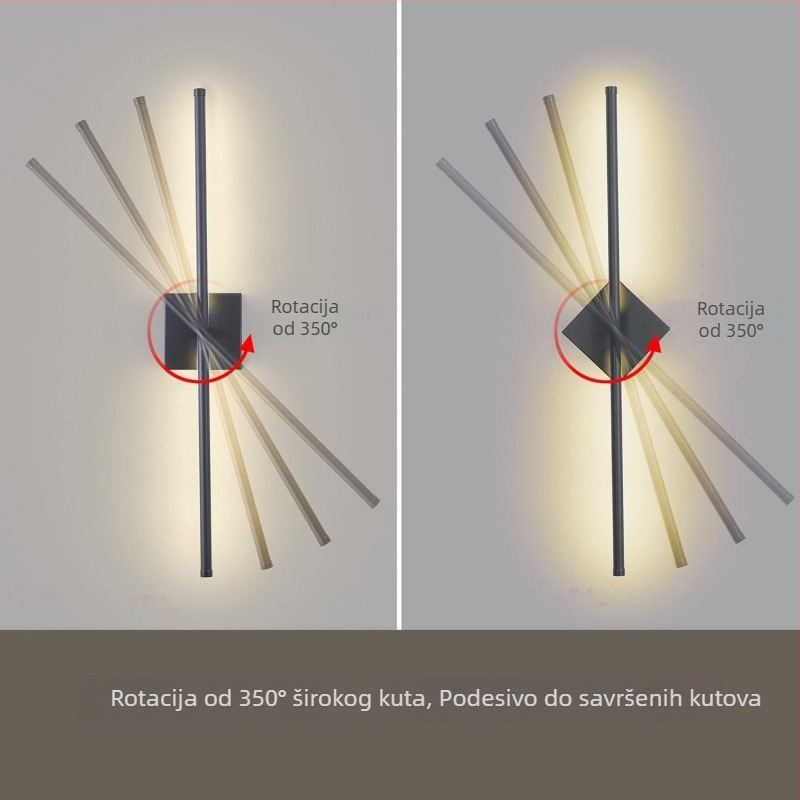 Punjiva LED zidna svjetiljka za dnevni boravak i hodnik, duga LED traka rasvjete, bežično bez žica, s daljinskim upravljačem