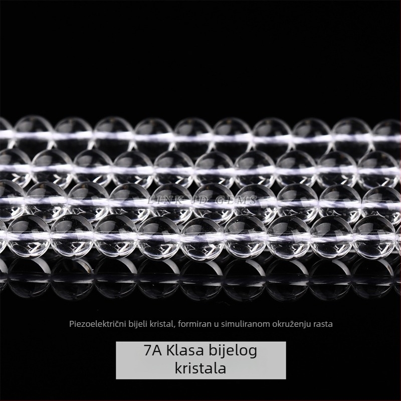 Slobodne perle od prirodnog bijelog kristala, 8 mm, za DIY nakit i narukvice