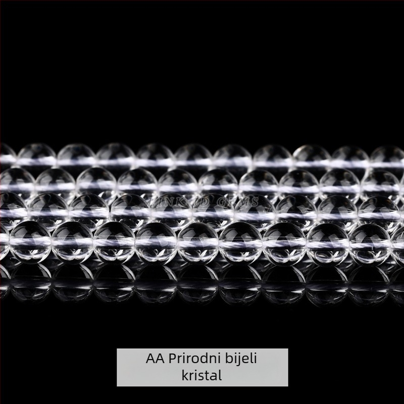 Slobodne perle od prirodnog bijelog kristala, 8 mm, za DIY nakit i narukvice