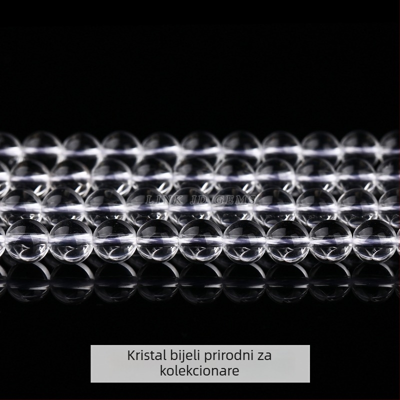 Slobodne perle od prirodnog bijelog kristala, 8 mm, za DIY nakit i narukvice
