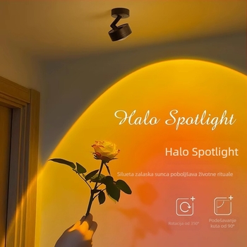 Sunset LED zidna svjetiljka – aluminij, jednostavan modern dizajn, ambijentalno osvjetljenje za hodnik i spavaću sobu