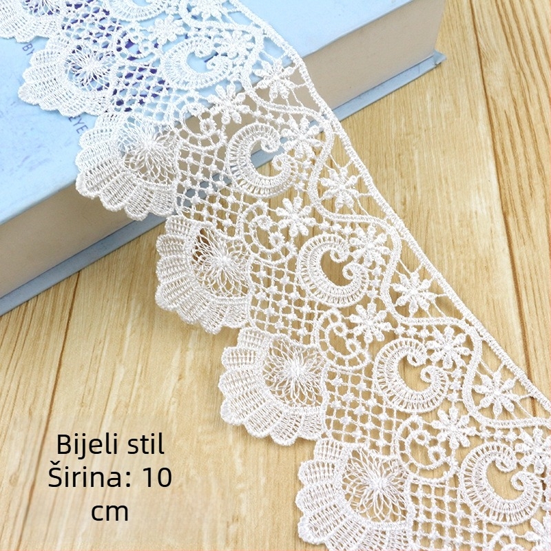 Vodotopiva čipka za odjeću – šuplje izšivane rubne trake, debeli rub, DIY dodaci za tkanine