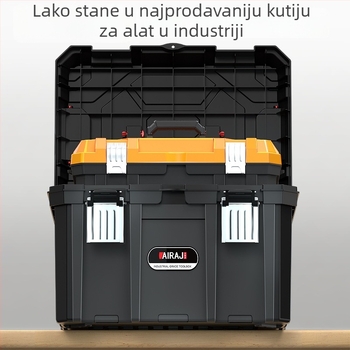 Plastična kutija za alate s povećanim kapacitetom, prijenosni organizator za automobil i dom, višenamjenski spremnik za alate