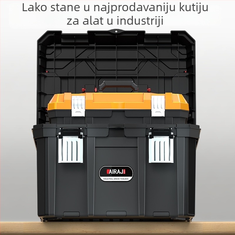 Plastična kutija za alate s povećanim kapacitetom, prijenosni organizator za automobil i dom, višenamjenski spremnik za alate