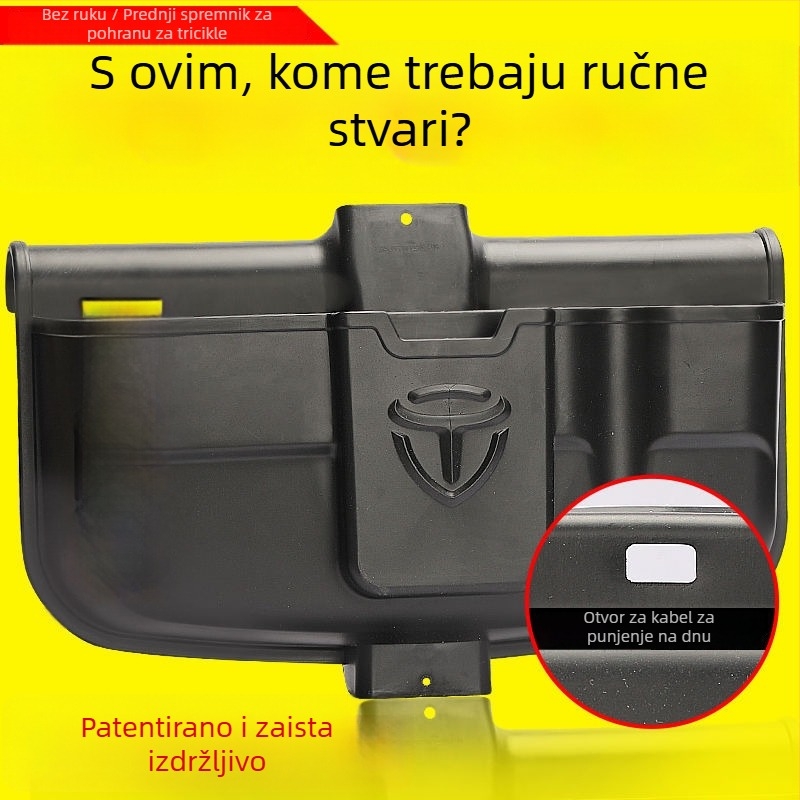 Prednja kutija za pohranu za električni tricikl — organizator za telefon i manje predmete