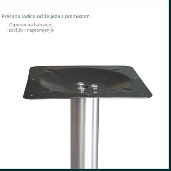 Nerđajući čelik, velika okrugla baza stola s tri kolone nogu, za poslovne prostore