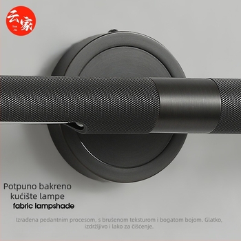 Zidna svjetiljka od čistog bakra, skandinavskog stila, s ogledalom za šminkanje i LED prednjim svjetlom, moderni minimalistički dizajn za kupaonicu i spavaću sobu
