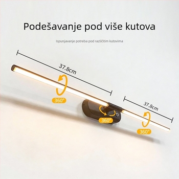 Zidna svjetiljka s senzorom pokreta, USB punjenjem, bezprekidna regulacija jačine svjetla, daljinsko i dodirno upravljanje, dugotrajan rad baterije za TV zid i noćni ormarić