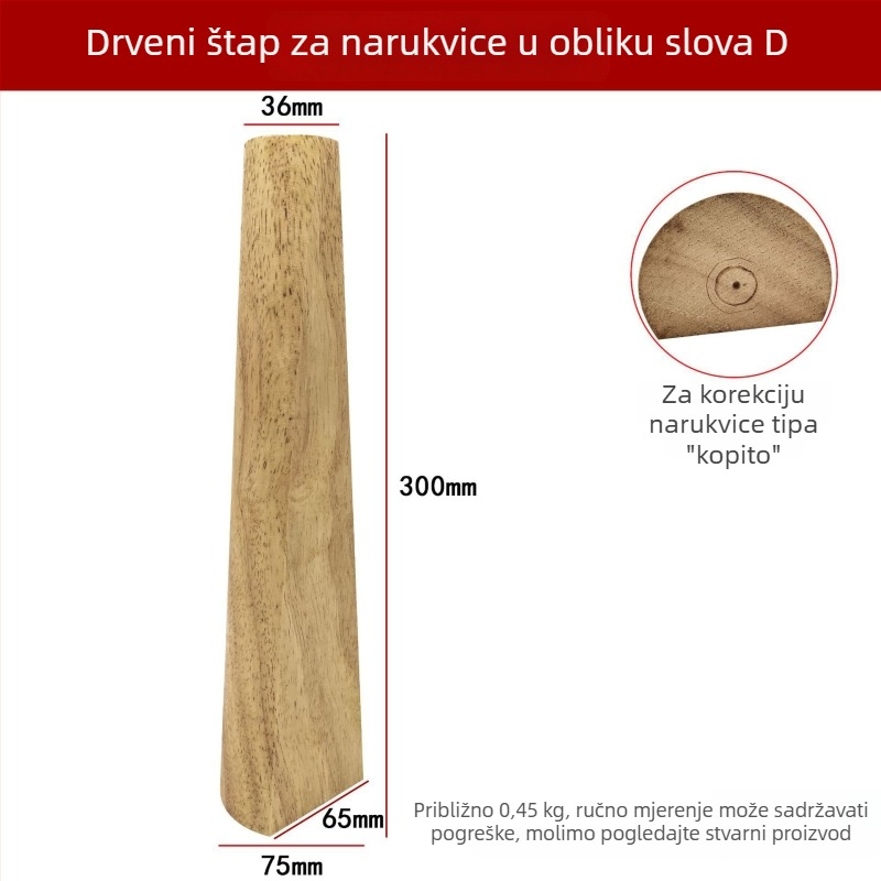Drveni štapić za popravak deformacije narukvice i prilagodbu obujmene