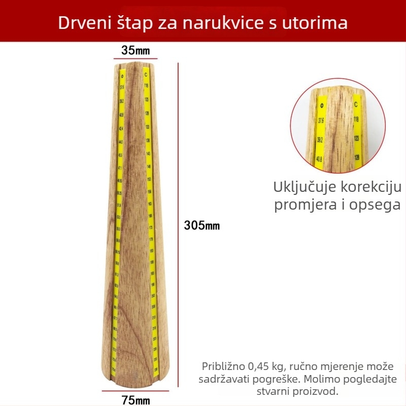 Drveni štapić za popravak deformacije narukvice i prilagodbu obujmene