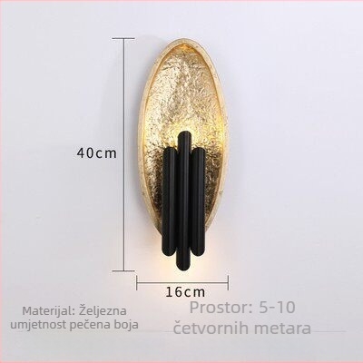 Minimalistička francuska zidna svjetiljka s kristalima za hodnik, spavaću sobu i dnevni boravak