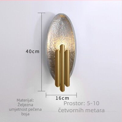 Minimalistička francuska zidna svjetiljka s kristalima za hodnik, spavaću sobu i dnevni boravak