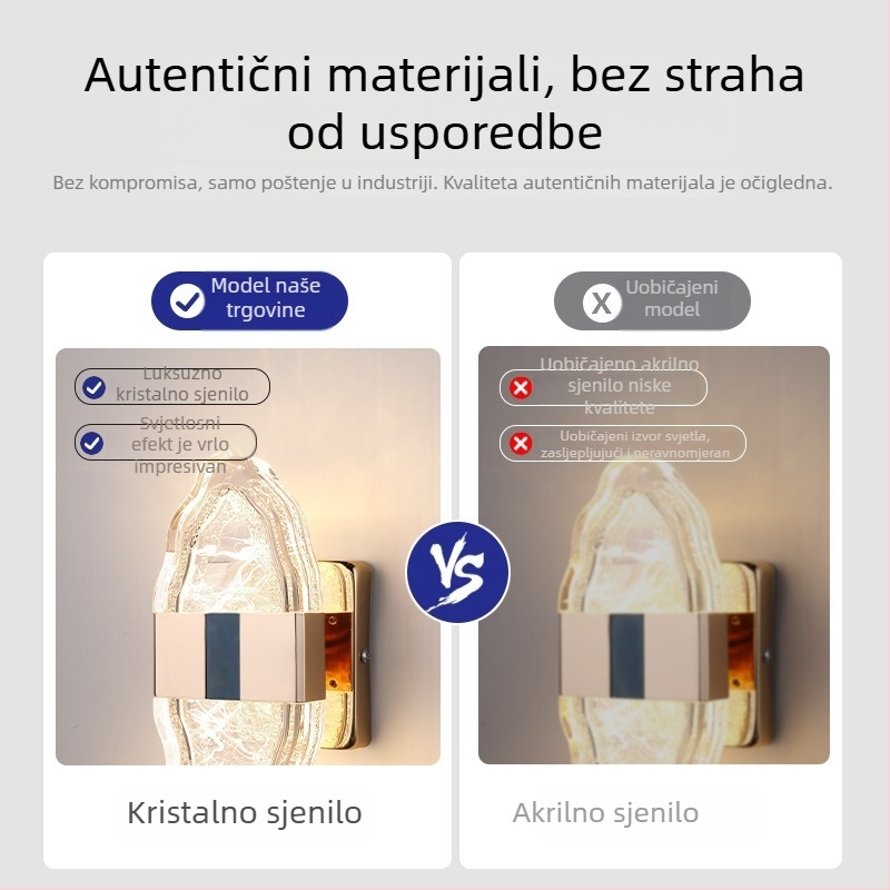 Zidna lampa za spavaću sobu, moderni minimalistički dizajn, vrhunska atmosfera, zidna svjetiljka za dnevni boravak i glavni spavaći, elektrogalvanski završni sloj, zaštita vida