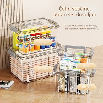 Prozirna prijenosna plastična kutija za skladištenje, 30–40 L, višenamjenski organizator za dom i prtljažnik automobila.