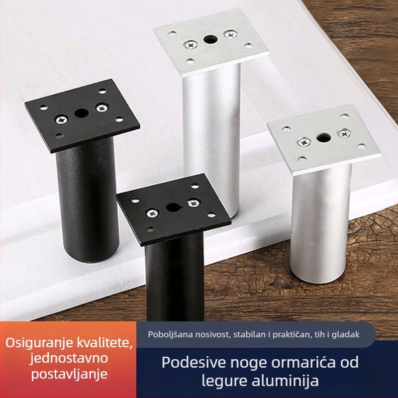 Europski stil čvrste aluminijske noge za ormarić s kružnim podstavcima, podesiva visina