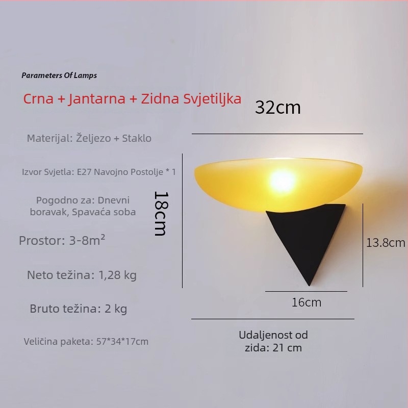 Francuski stil vintage zidna svjetiljka za dnevni boravak, hodnik i spavaću sobu, retro rasvjeta za kupaonu sa ogledalom