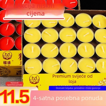 Maslena lampa za poklon Budi, Bodhi svjetiljka, bezdimna, 4-satno trajanje paljenja, 100 komada biljnih voskova svijeća, kućna upotreba