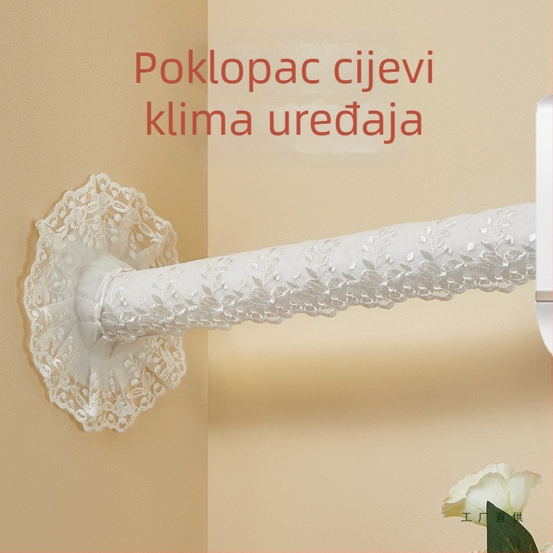 Čipkasti platneni pokrov za kanale klima uređaja – dekorativni omotač cijevi