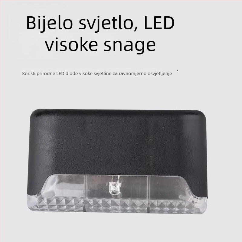 Solarska stepenična svjetiljka za vanjsku zidnu rasvjetu i ogradu — vodootporna dekorativna zidna rasvjeta za dvorište
