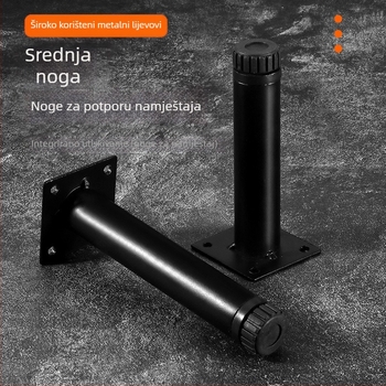 Podesiva središnja noga za kauč, kovana metalna potpora namještaju