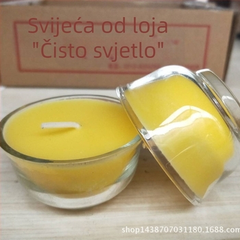 Lampa od ghee-a u obliku šalice sa staklenim čašicama, 8-satno trajanje sagorijevanja
