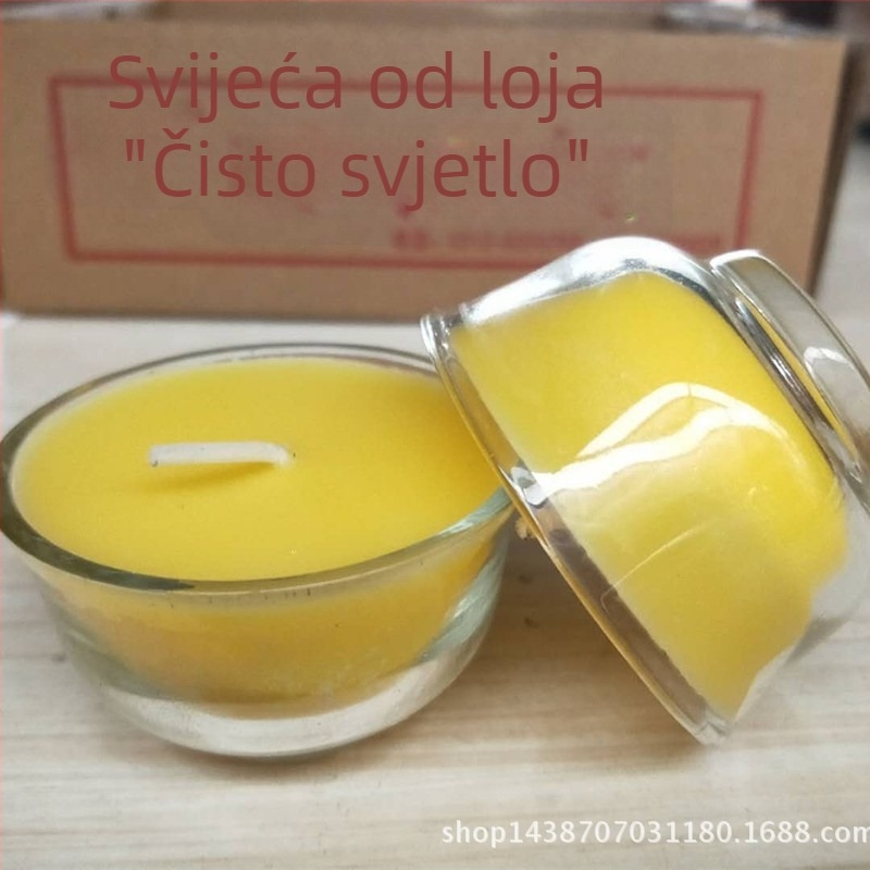 Lampa od ghee-a u obliku šalice sa staklenim čašicama, 8-satno trajanje sagorijevanja