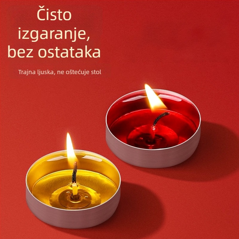 Ghee lampe za kućni oltar, bezdimne budističke svijeće, paket 100, trajanje 1 sat po lampi