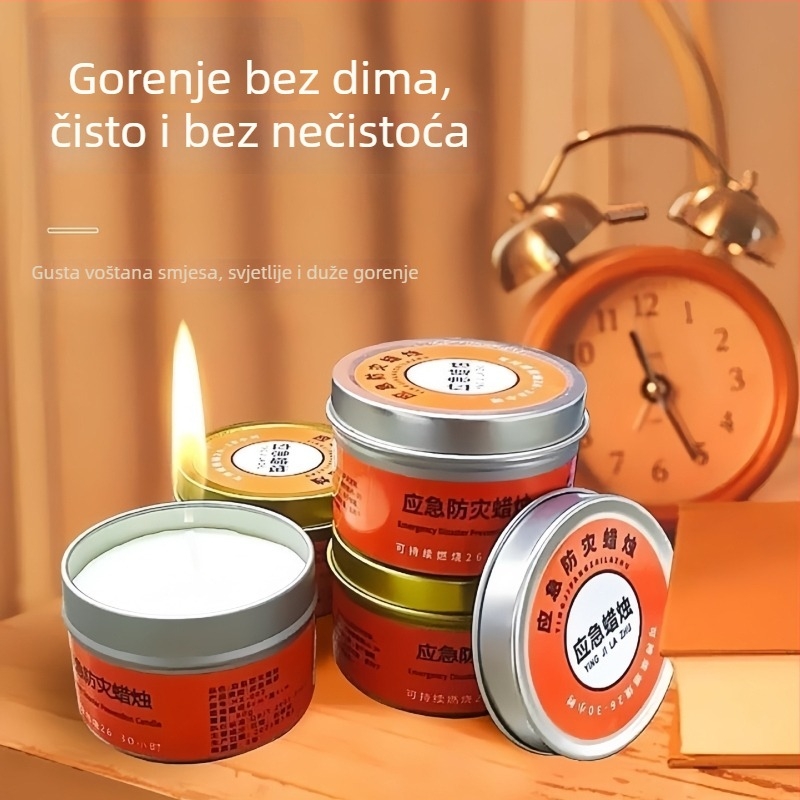 Kućne nužne svijeće — bezdymne i bez mirisa, otporne na vjetar, rasvjeta pri nestanku struje, u obliku šalice, prijenosne