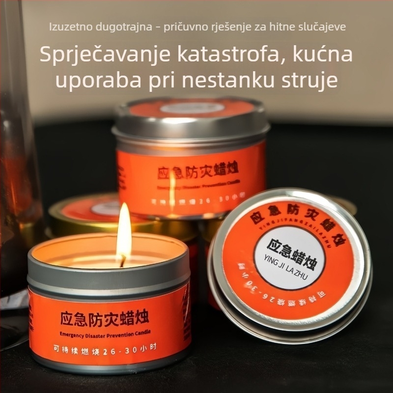 Kućne nužne svijeće — bezdymne i bez mirisa, otporne na vjetar, rasvjeta pri nestanku struje, u obliku šalice, prijenosne