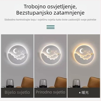 LED zidna svjetiljka – moderni minimalistički dizajn za spavaću sobu, dekorativna zidna rasvjeta za dnevni boravak i pozadinu TV-a, kreativna dječja soba