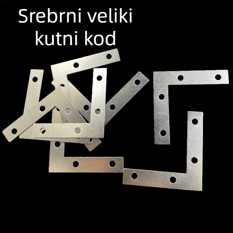 Kutni nosači za okvire s četiri otvora, plosni spojni konektori, karbonsko čelika