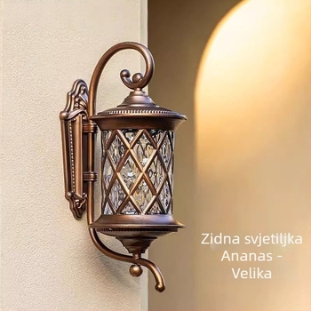 Vanjska zidna svjetiljka IP66, vodootporna, europski retro stil za vilu i vrt, kabelska dekorativna vanjska rasvjeta