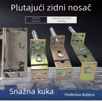 Učvršćivač za suho postavljanje pozadine zida — T-oblik kvačica i dvostruko zakrivljeni kameni spojnik za fasadne pločice