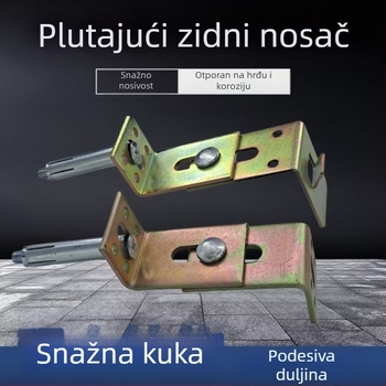 Učvršćivač za suho postavljanje pozadine zida — T-oblik kvačica i dvostruko zakrivljeni kameni spojnik za fasadne pločice