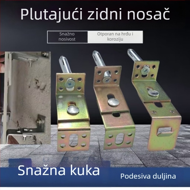 Učvršćivač za suho postavljanje pozadine zida — T-oblik kvačica i dvostruko zakrivljeni kameni spojnik za fasadne pločice