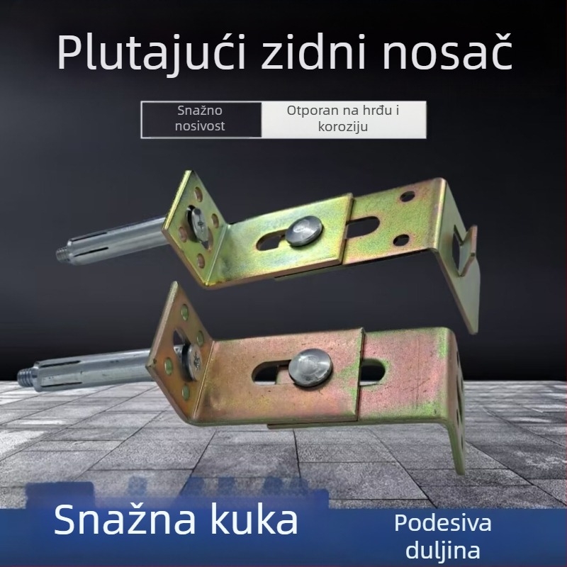 Učvršćivač za suho postavljanje pozadine zida — T-oblik kvačica i dvostruko zakrivljeni kameni spojnik za fasadne pločice