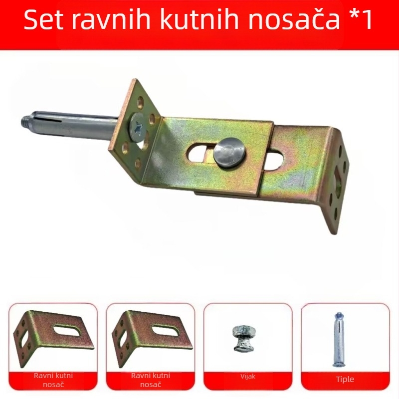 Učvršćivač za suho postavljanje pozadine zida — T-oblik kvačica i dvostruko zakrivljeni kameni spojnik za fasadne pločice