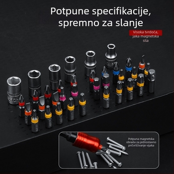38-dijelni set preciznih bitova i utora s magnetskim kućištem, 6,3 mm, kućanski alat
