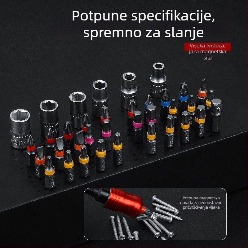 38-dijelni set preciznih bitova i utora s magnetskim kućištem, 6,3 mm, kućanski alat