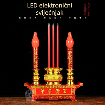 Električna LED Buddha molitvena svjetiljka — držač za tealight s napajanjem iz mreže za kućnu upotrebu
