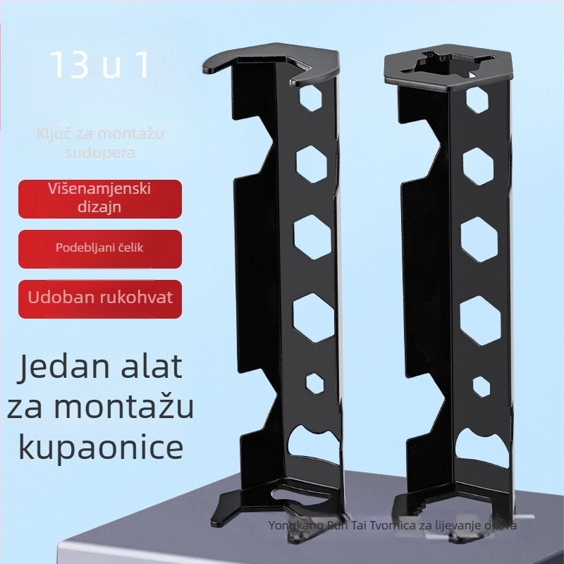 Višenamjenski instalacijski alat za sudoper, vodovodnu cijev, slavinu i kutni ventil