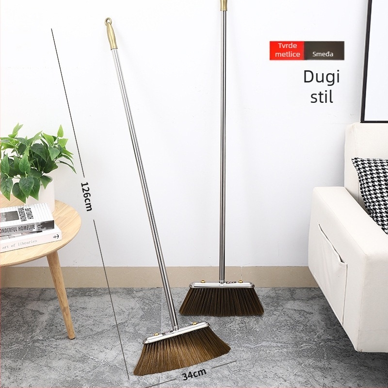 Nehrđajući čelična metla s dugom ručkom, mekane čekinje