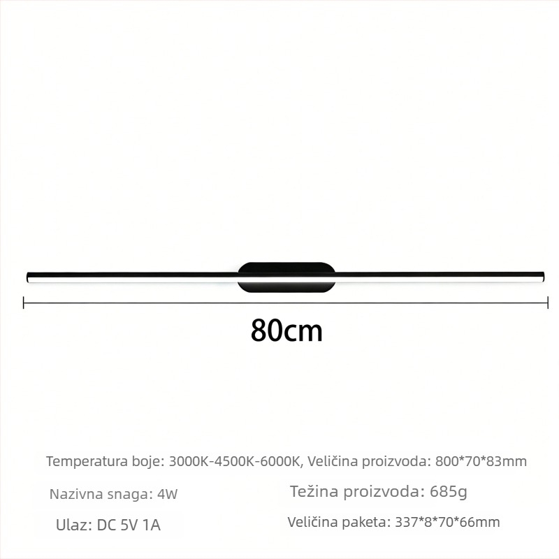 LED zidna lampa za ogledalo, moderan minimalistički nordijski stil, rasvjeta kupaonica i toaletni stol, noćna lampica, bez bušenja