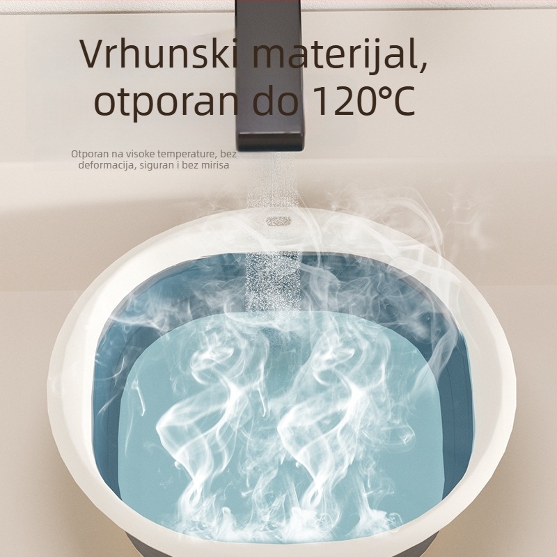 Sklopiva posuda za lice i pranje posuđa, prijenosna debela plastična posuda, teleskopskog dizajna