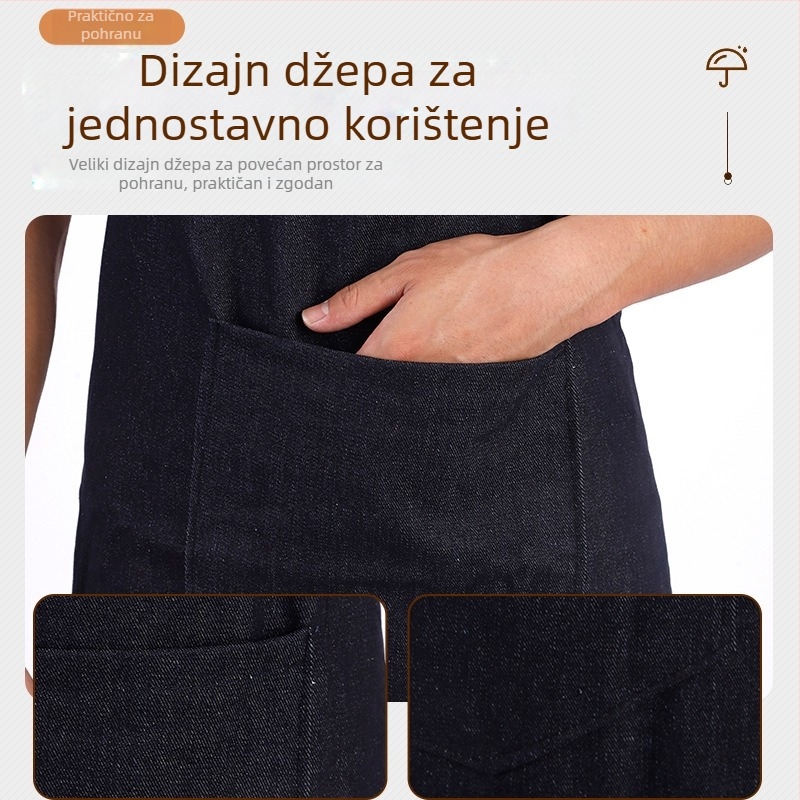 Denim pregača za zavarivanje – izdržljiva, otporna na mrlje, debeli platneni pregača za kućnu i industrijsku uporabu, zaštitno radno odijelo