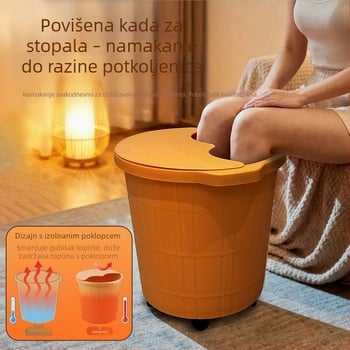 Plastična kada za stopala, s dubokim i povećanim dizajnom za masažu stopala, kućna uporaba.