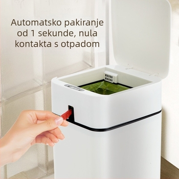 Pametan kanta za smeće sa senzorom i poklopcem, automatsko otvaranje pokretom, plava svjetlosna indikacija, 12L+