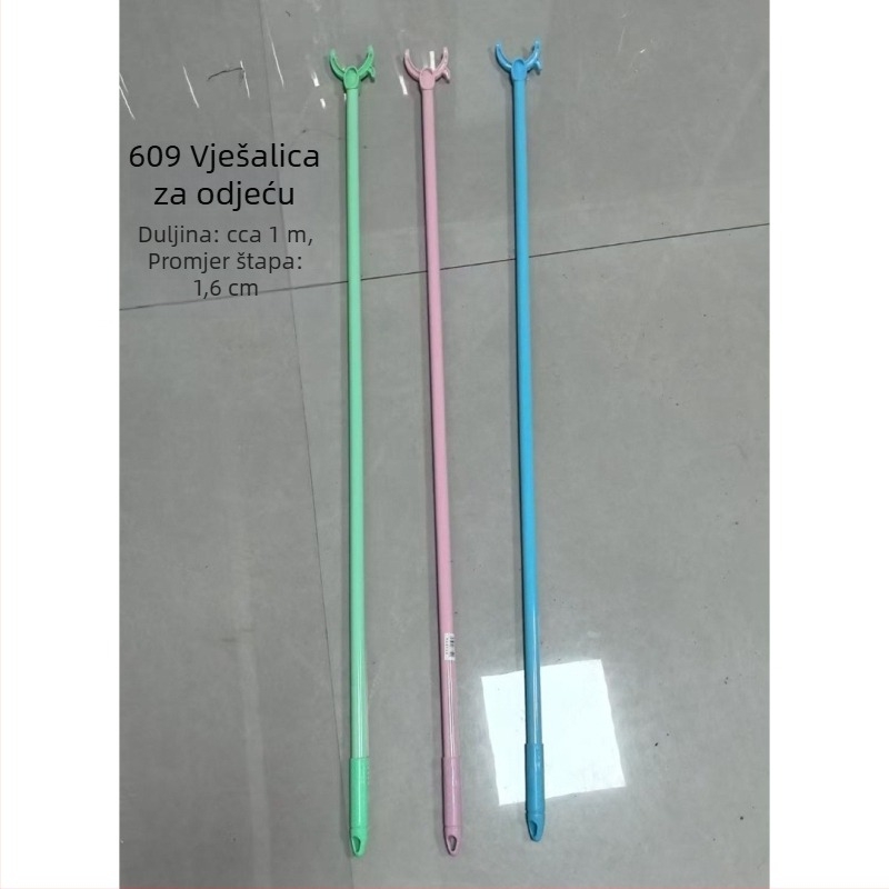 1,4 m U-oblikovana šipka za sušenje rublja, teleskopska, od nehrđajućeg čelika i plastike